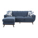 Homelegance - Everton Sofa Chaise in Blue - 8341BL-3SCRV - GreatFurnitureDeal
