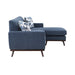 Homelegance - Everton Sofa Chaise in Blue - 8341BL-3SCRV - GreatFurnitureDeal