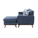 Homelegance - Everton Sofa Chaise in Blue - 8341BL-3SCRV - GreatFurnitureDeal