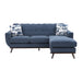Homelegance - Everton Sofa Chaise in Blue - 8341BL-3SCRV - GreatFurnitureDeal