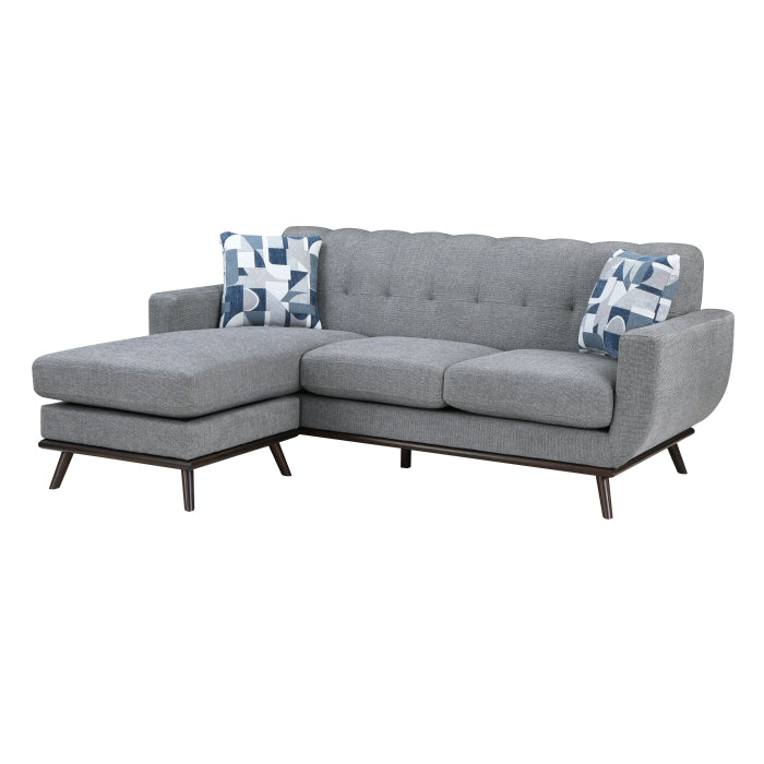 Homelegance - Everton Reversible Sofa Chaise in Gray - 8341GY-3SCRV - GreatFurnitureDeal
