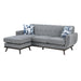 Homelegance - Everton Reversible Sofa Chaise in Gray - 8341GY-3SCRV - GreatFurnitureDeal