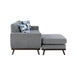 Homelegance - Everton Reversible Sofa Chaise in Gray - 8341GY-3SCRV - GreatFurnitureDeal
