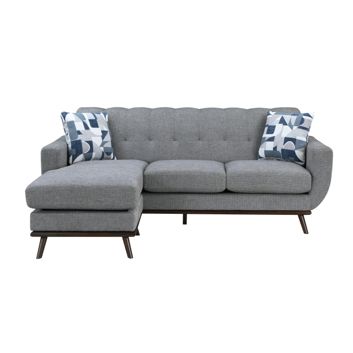 Homelegance - Everton Reversible Sofa Chaise in Gray - 8341GY-3SCRV - GreatFurnitureDeal