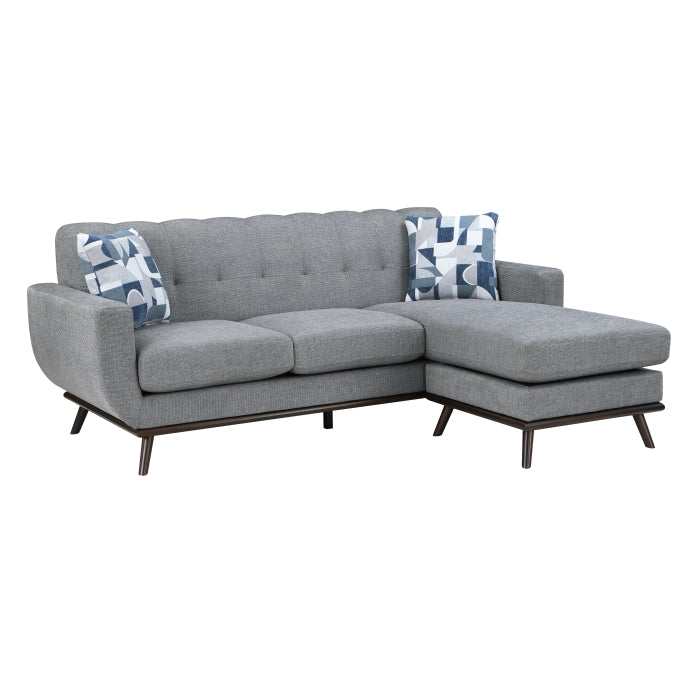 Homelegance - Everton Reversible Sofa Chaise in Gray - 8341GY-3SCRV - GreatFurnitureDeal