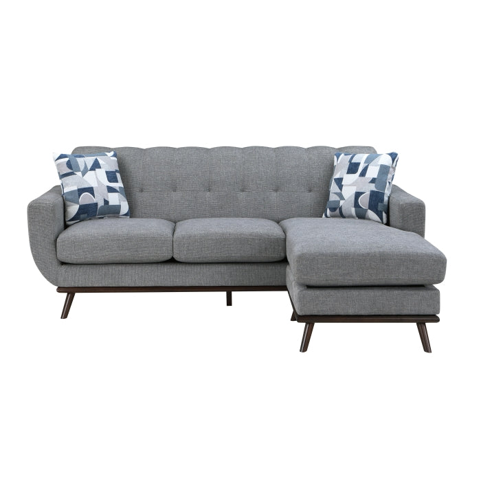 Homelegance - Everton Reversible Sofa Chaise in Gray - 8341GY-3SCRV - GreatFurnitureDeal