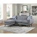 Homelegance - Everton Reversible Sofa Chaise in Gray - 8341GY-3SCRV - GreatFurnitureDeal