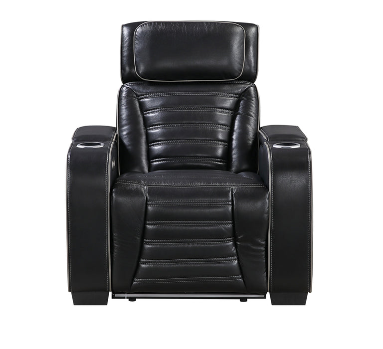 Homelegance - Cyber 3 Piece Power Reclining Living Room Set in Black - 8344BLK*3PWHM - GreatFurnitureDeal