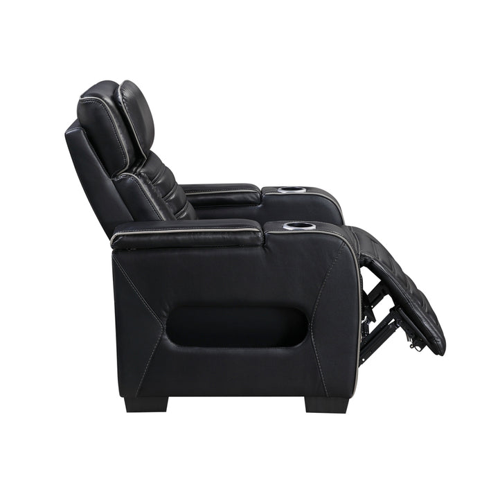 Homelegance - Cyber 3 Piece Power Reclining Living Room Set in Black - 8344BLK*3PWHM - GreatFurnitureDeal