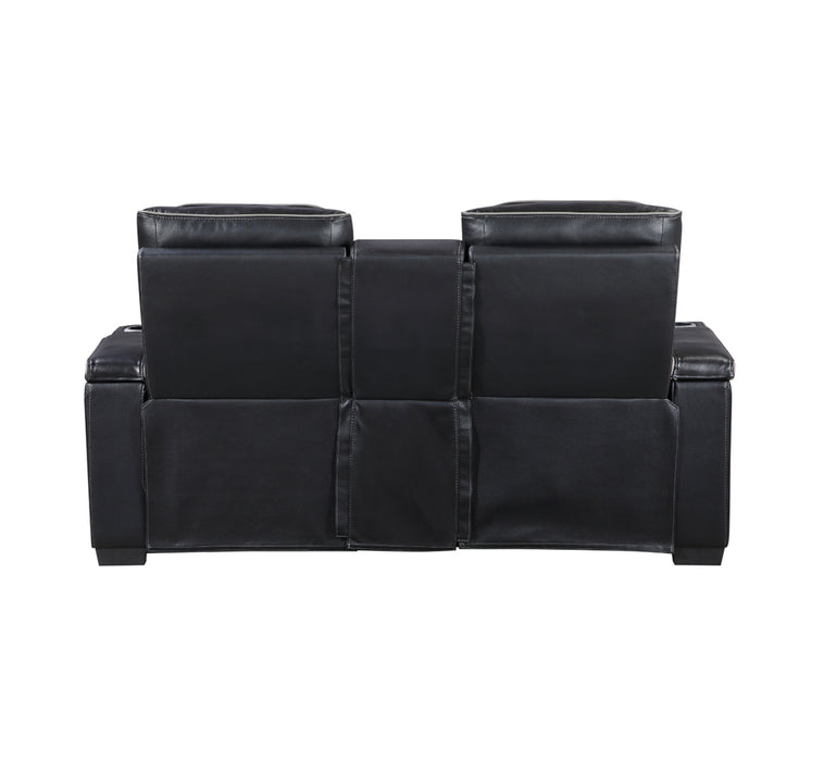 Homelegance - Cyber 3 Piece Power Reclining Living Room Set in Black - 8344BLK*3PWHM - GreatFurnitureDeal
