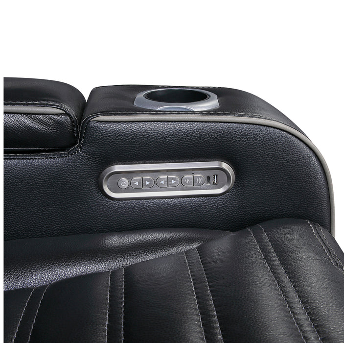 Homelegance - Cyber Power Reclining Sofa in Black - 8344BLK-3PWHM - GreatFurnitureDeal