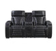 Homelegance - Cyber 2 Piece Power Reclining Sofa Set in Black - 8344BLK*2PWHM - GreatFurnitureDeal
