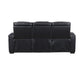 Homelegance - Cyber Power Reclining Sofa in Black - 8344BLK-3PWHM - GreatFurnitureDeal