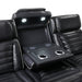 Homelegance - Cyber Power Reclining Sofa in Black - 8344BLK-3PWHM - GreatFurnitureDeal