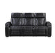 Homelegance - Cyber Power Reclining Sofa in Black - 8344BLK-3PWHM - GreatFurnitureDeal