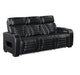 Homelegance - Cyber 2 Piece Power Reclining Sofa Set in Black - 8344BLK*2PWHM - GreatFurnitureDeal