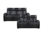 Homelegance - Cyber Power Reclining Sofa in Black - 8344BLK-3PWHM - GreatFurnitureDeal