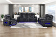Homelegance - Cyber 3 Piece Power Reclining Living Room Set in Black - 8344BLK*3PWHM - GreatFurnitureDeal