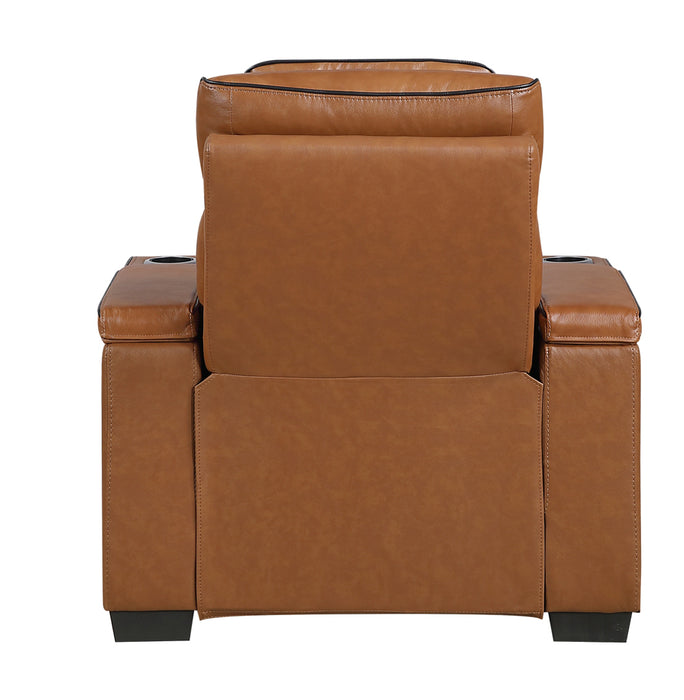 Homelegance - Cyber 3 Piece Power Reclining Living Room Set in Brown - 8344BRW*3PWHM - GreatFurnitureDeal