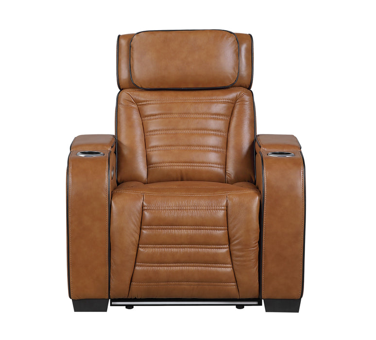 Homelegance - Cyber 3 Piece Power Reclining Living Room Set in Brown - 8344BRW*3PWHM - GreatFurnitureDeal