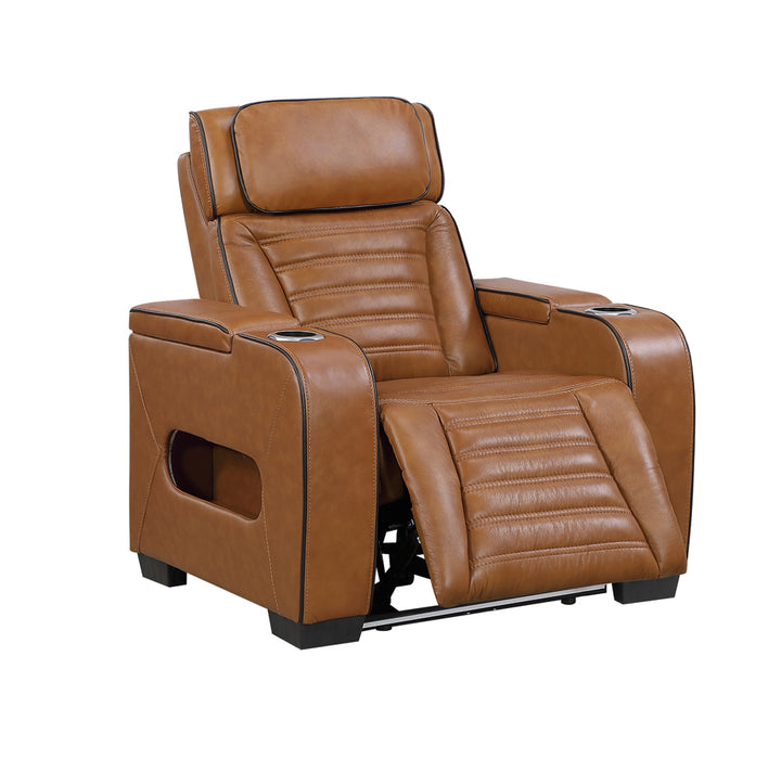 Homelegance - Cyber 3 Piece Power Reclining Living Room Set in Brown - 8344BRW*3PWHM - GreatFurnitureDeal