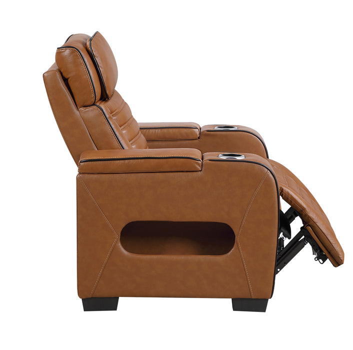 Homelegance - Cyber 3 Piece Power Reclining Living Room Set in Brown - 8344BRW*3PWHM - GreatFurnitureDeal