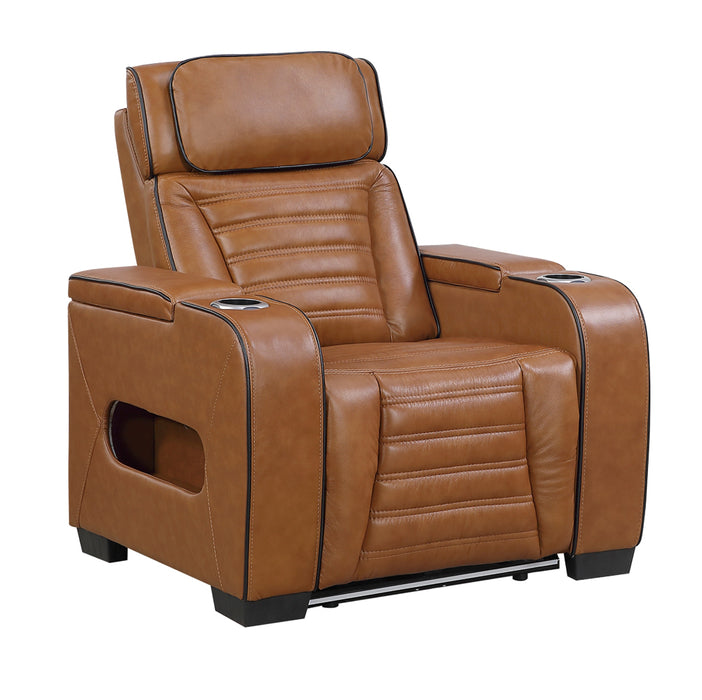 Homelegance - Cyber 3 Piece Power Reclining Living Room Set in Brown - 8344BRW*3PWHM - GreatFurnitureDeal