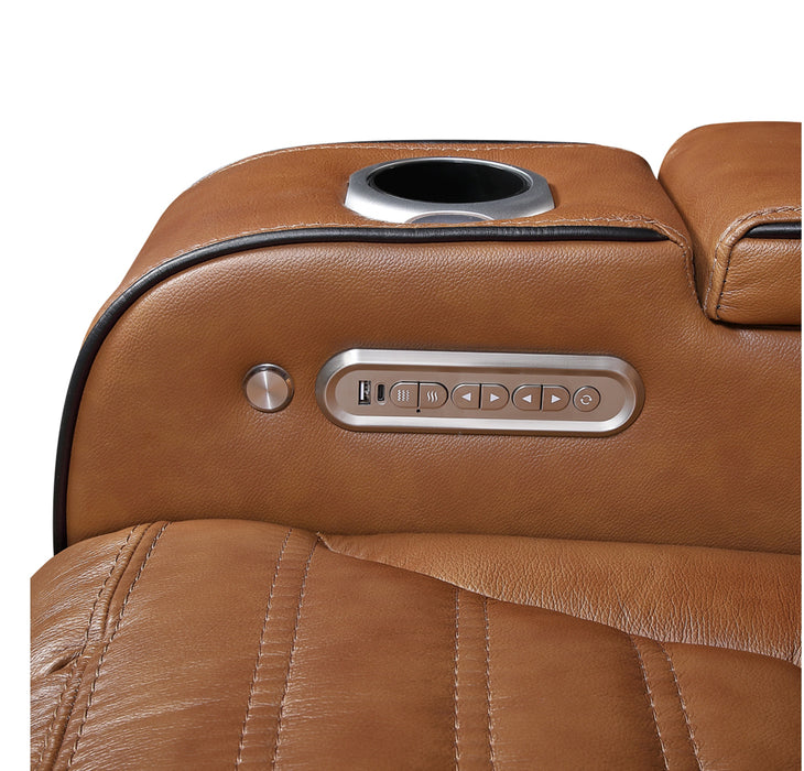 Homelegance - Cyber Power Reclining Sofa in Brown - 8344BRW-3PWHM - GreatFurnitureDeal
