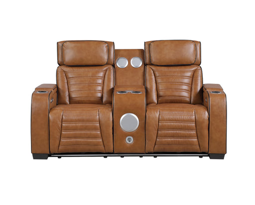 Homelegance - Cyber Power Reclining Chair with Power Headrest in Brown - 8344BRW-1PWHM - GreatFurnitureDeal