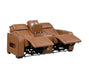 Homelegance - Cyber Power Reclining Console Loveseat in Brown - 8344BRW-2PWHM - GreatFurnitureDeal