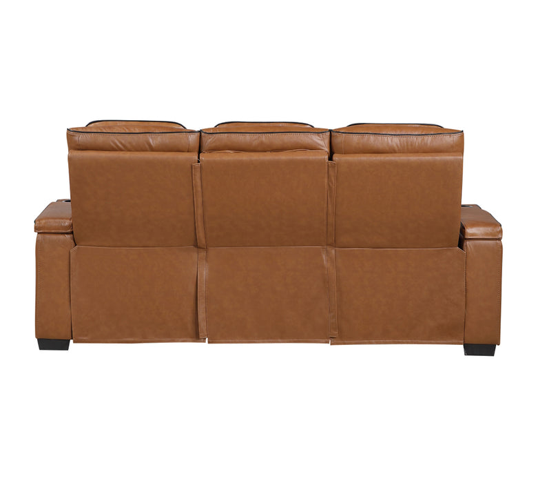 Homelegance - Cyber Power Reclining Sofa in Brown - 8344BRW-3PWHM - GreatFurnitureDeal