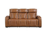 Homelegance - Cyber Power Reclining Sofa in Brown - 8344BRW-3PWHM - GreatFurnitureDeal