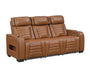 Homelegance - Cyber Power Reclining Sofa in Brown - 8344BRW-3PWHM - GreatFurnitureDeal