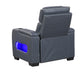 Homelegance - Cyber Power Reclining Chair with Power Headrest in Blue - 8344BUE-1PWHM - GreatFurnitureDeal