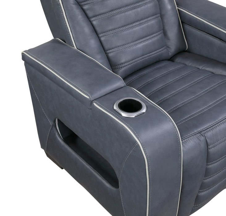 Homelegance - Cyber 3 Piece Power Reclining Living Room Set in Blue - 8344BUE*3PWHM - GreatFurnitureDeal