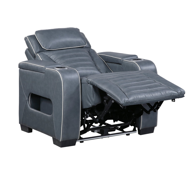 Homelegance - Cyber 3 Piece Power Reclining Living Room Set in Blue - 8344BUE*3PWHM - GreatFurnitureDeal