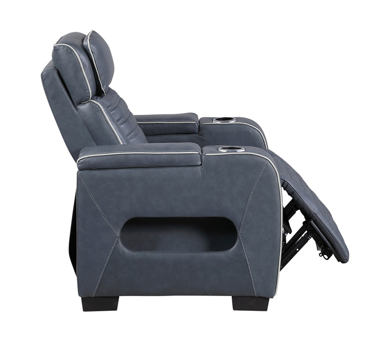 Homelegance - Cyber 3 Piece Power Reclining Living Room Set in Blue - 8344BUE*3PWHM - GreatFurnitureDeal