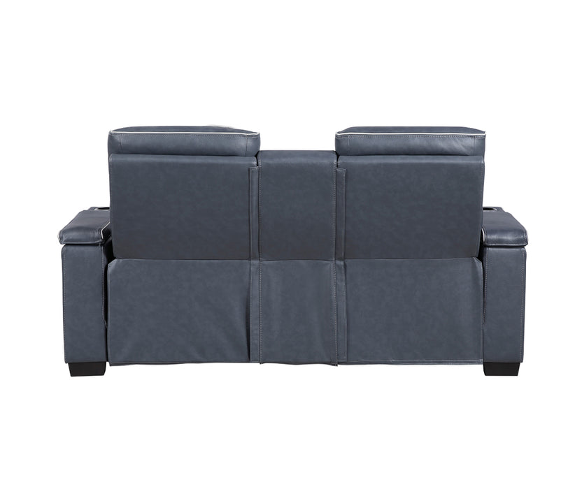 Homelegance - Cyber 2 Piece Power Reclining Sofa Set in Blue - 8344BUE*2PWHM - GreatFurnitureDeal