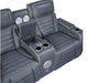 Homelegance - Cyber Power Reclining Console Loveseat in Blue - 8344BUE-2PWHM - GreatFurnitureDeal