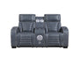 Homelegance - Cyber 2 Piece Power Reclining Sofa Set in Blue - 8344BUE*2PWHM - GreatFurnitureDeal
