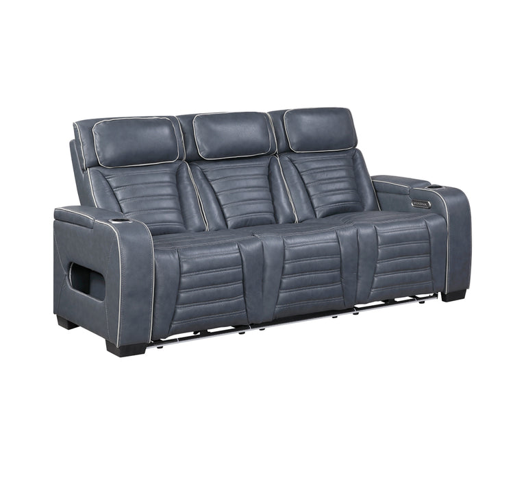 Homelegance - Cyber 3 Piece Power Reclining Living Room Set in Blue - 8344BUE*3PWHM