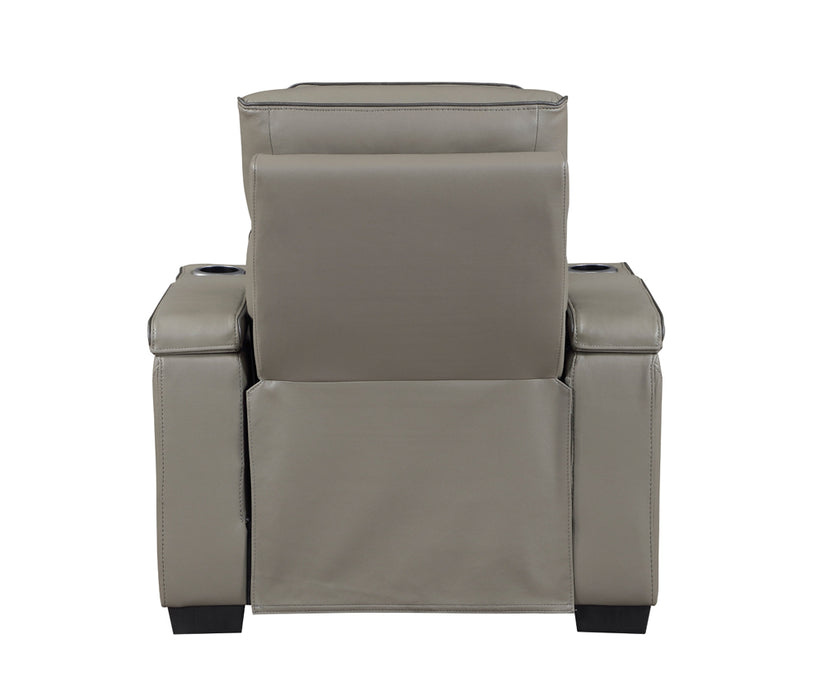 Homelegance - Cyber Power Reclining Chair with Power Headrest in Gray - 8344GRY-1PWHM - GreatFurnitureDeal