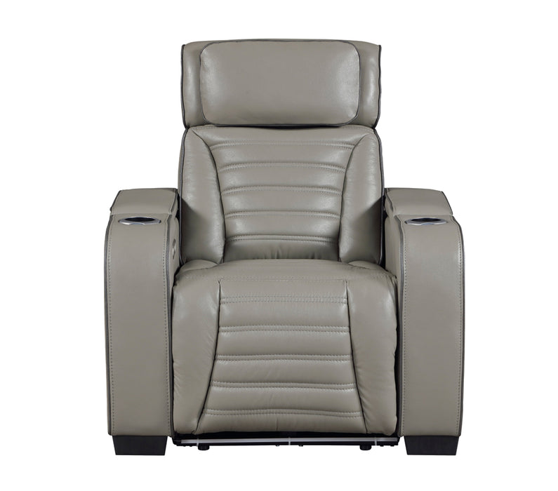 Homelegance - Cyber 3 Piece Power Reclining Living Room Set in Gray - 8344GRY*3PWHM - GreatFurnitureDeal