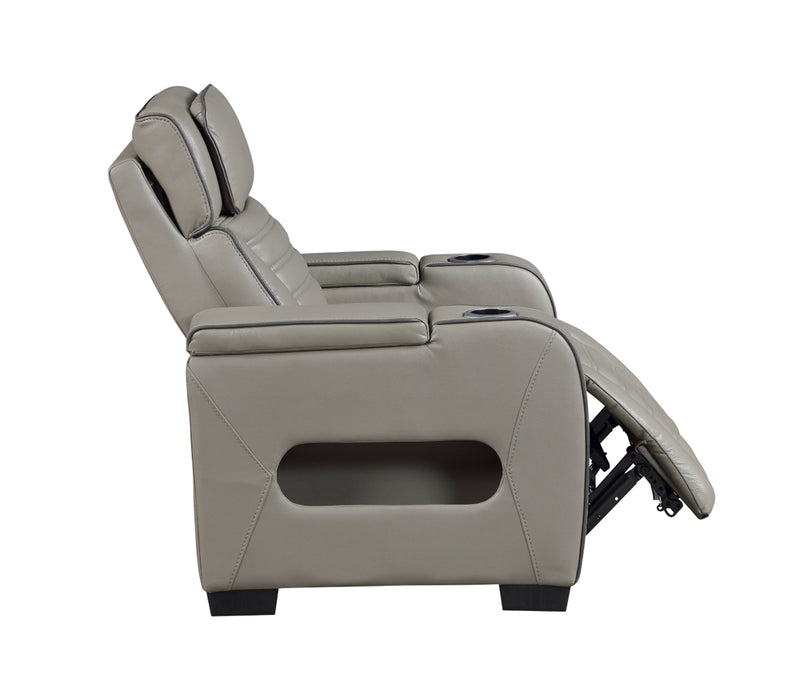 Homelegance - Cyber 3 Piece Power Reclining Living Room Set in Gray - 8344GRY*3PWHM - GreatFurnitureDeal