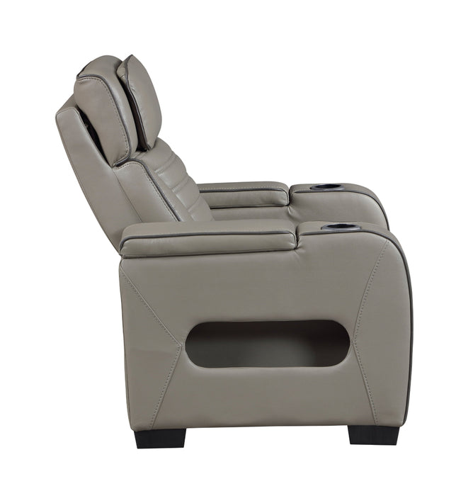 Homelegance - Cyber 2 Piece Power Reclining Sofa Set in Gray - 8344GRY*2PWHM - GreatFurnitureDeal