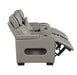Homelegance - Cyber Power Reclining Console Loveseat in Gray - 8344GRY-2PWHM - GreatFurnitureDeal
