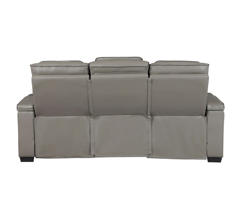 Homelegance - Cyber 2 Piece Power Reclining Sofa Set in Gray - 8344GRY*2PWHM - GreatFurnitureDeal