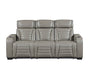 Homelegance - Cyber Power Reclining Sofa in Gray - 8344GRY-3PWHM - GreatFurnitureDeal