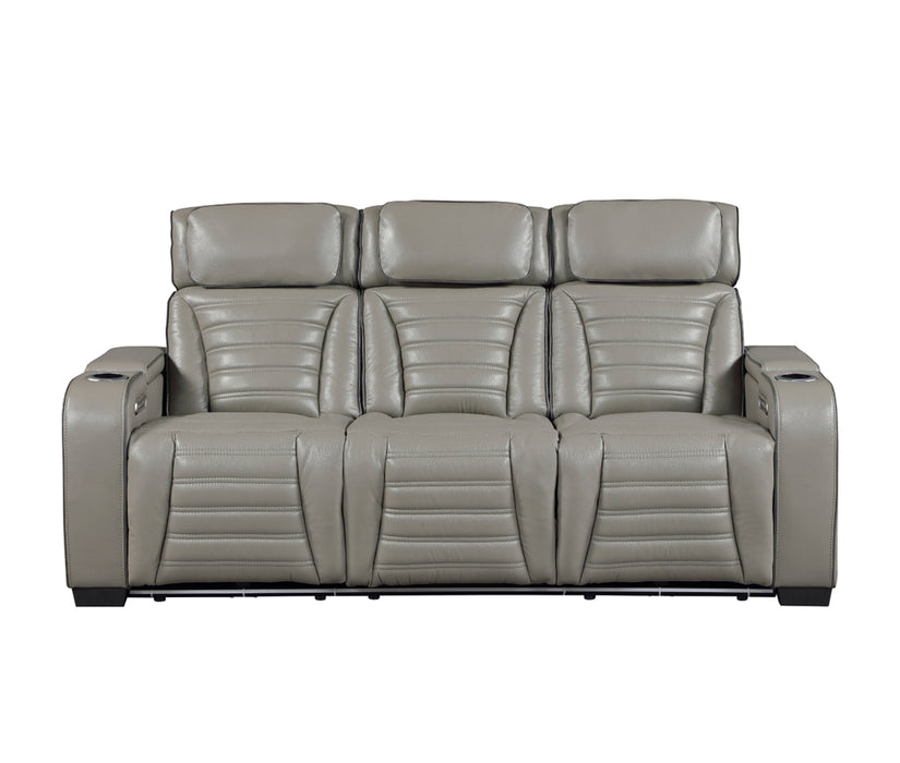 Homelegance - Cyber 2 Piece Power Reclining Sofa Set in Gray - 8344GRY*2PWHM - GreatFurnitureDeal