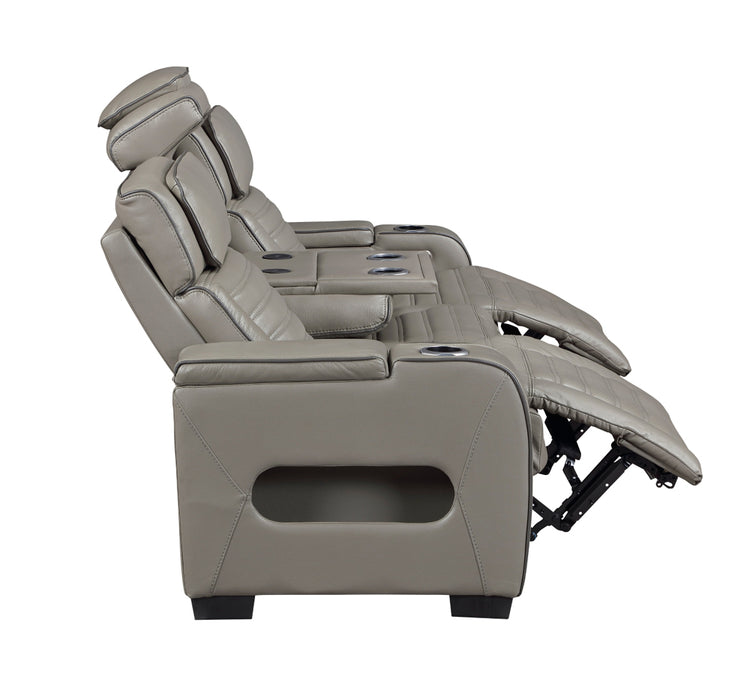 Homelegance - Cyber Power Reclining Sofa in Gray - 8344GRY-3PWHM - GreatFurnitureDeal